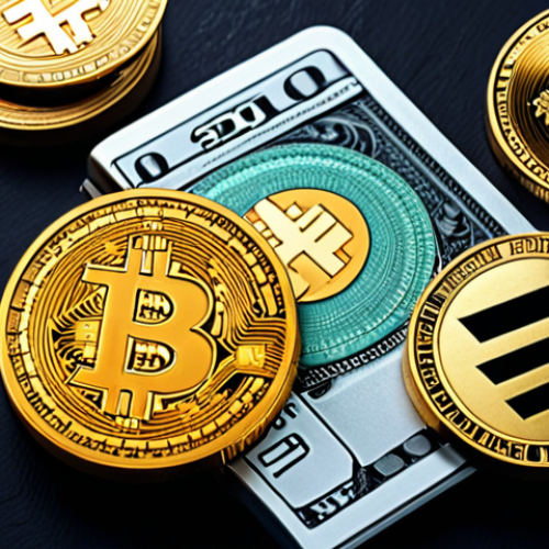 Home 4 **
A modern digital wallet interface showing various stablecoins (USDT, USDC, DAI) alongside traditional currency icons. Focus on the seamless integration and ease of use, highlighting the bridge between traditional finance and crypto.
**