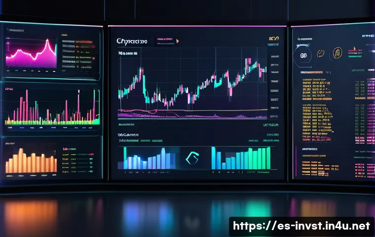 코인 업비트와 바이낸스 비교 - A dynamic digital trading interface showcasing a wide variety of cryptocurrencies on a global exchan...